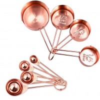 Excellent quality copper stainless steel different measuring cups set stackable set