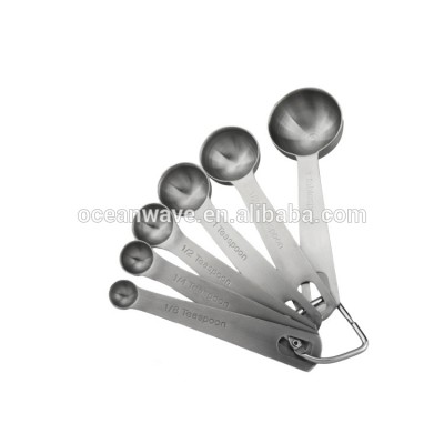 6pcs stainless steel measuring spoons set for cooking tools