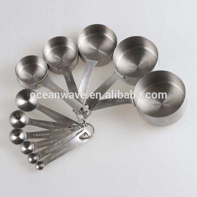 11pcs stainless steel measuring cups and spoons set for measurer tools